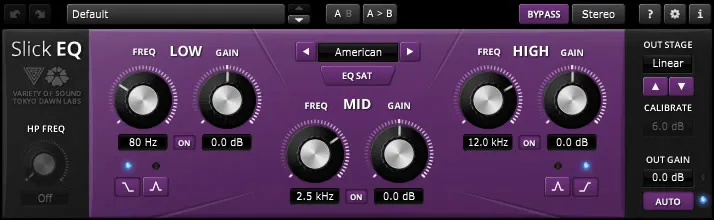 TDR VOS SlickEQ interface