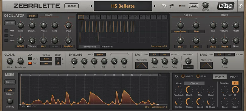 Zebralette interface